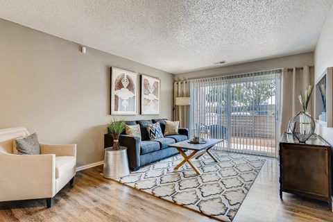 our apartments offer a living room with a couch and a tv